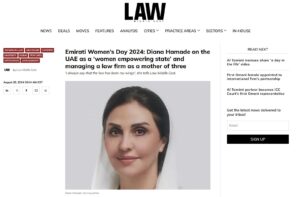 Emirati Women’s Day 2024: Diana Hamade on LAW Middle East