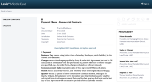 LexisNexis Middle East Published Updates