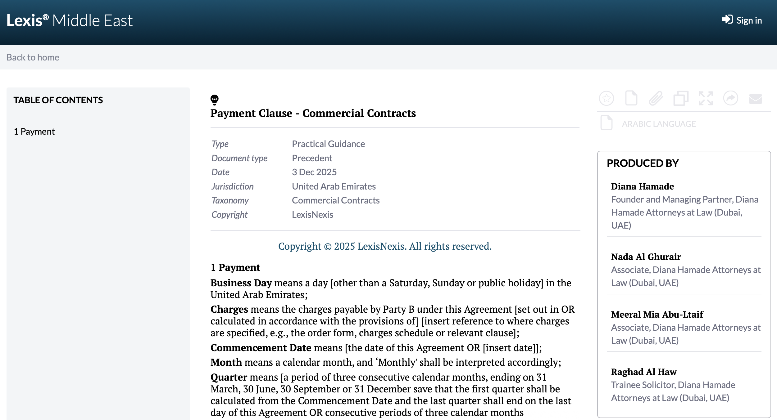 LexisNexis Middle East Published Updates