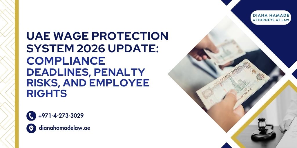 UAE Wage Protection System 2026 update compliance deadlines penalty risks and employee rights - Diana Hamade Attorneys at Law Dubai